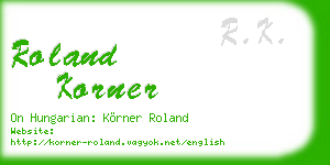 roland korner business card