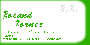 roland korner business card